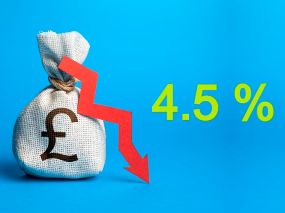 Base rate cut to 4.5%